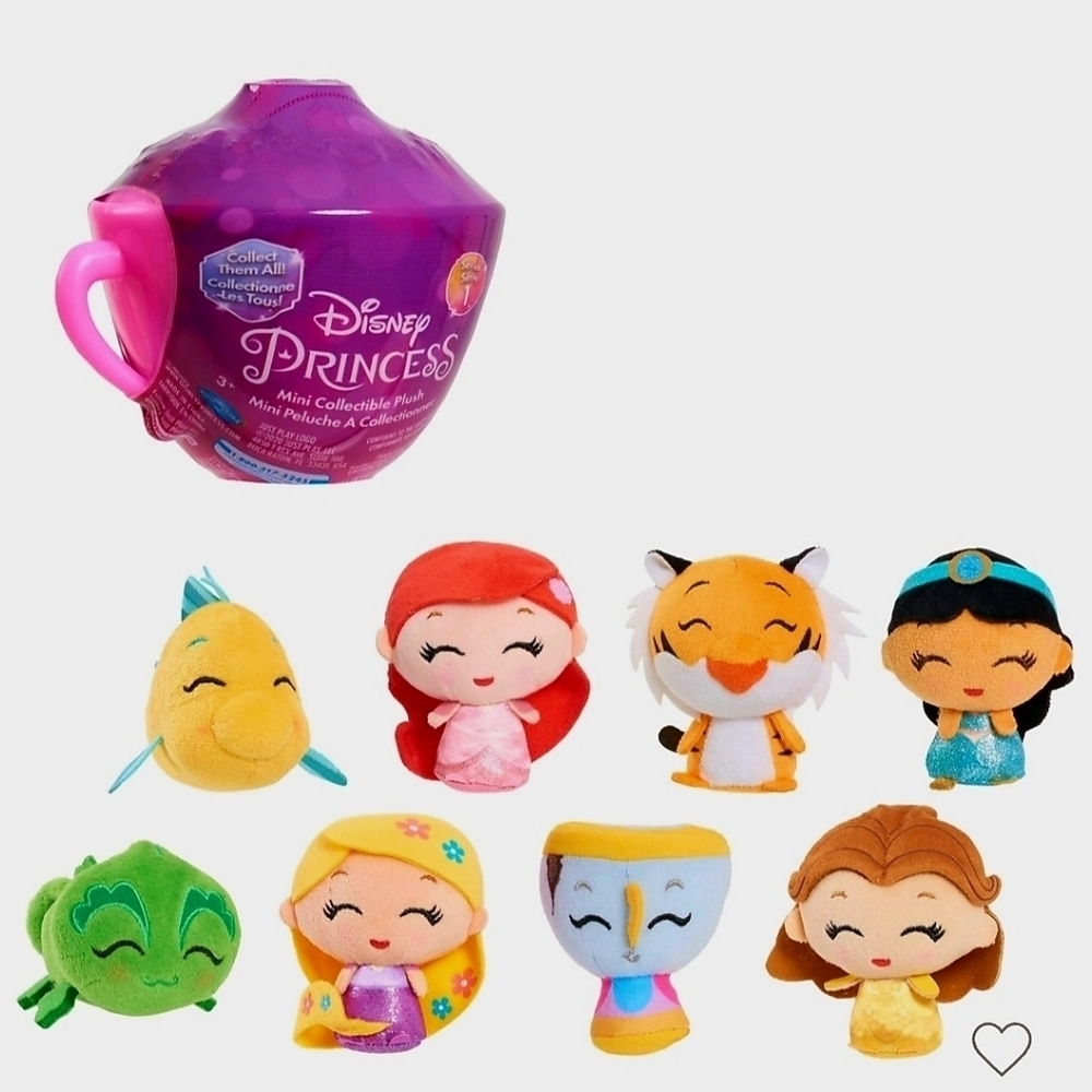 NWT Disney 100 anniversary Princess Mini Teacup Capsule Plush lot of 3, kids toy
